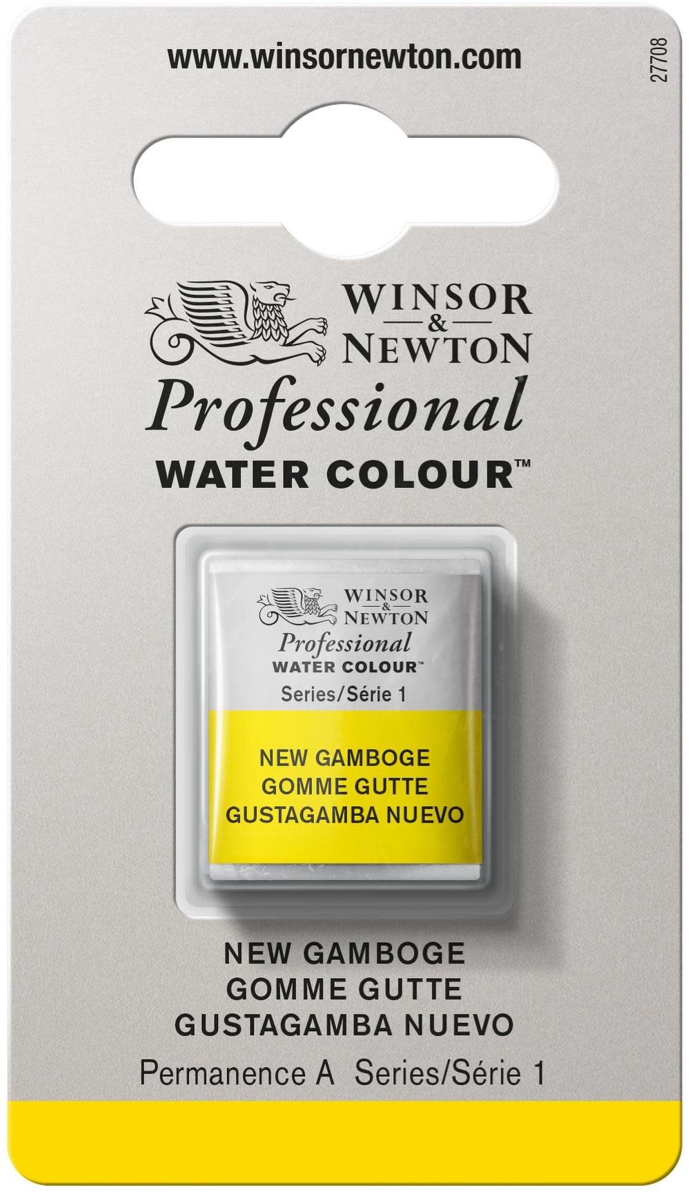 WINSOR & NEWTON Professional Aquarelle 1/2 Godet 267 Gomme Gutte