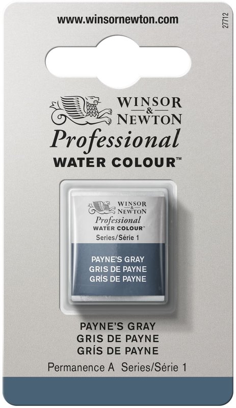 WINSOR & NEWTON Professional Aquarelle 1/2 Godet 465 Gris De Payne