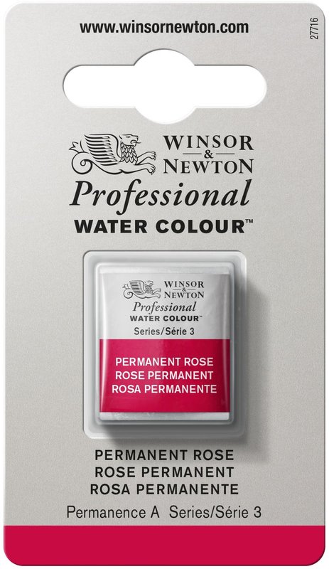 WINSOR & NEWTON Professional Aquarelle 1/2 Godet 502 Rose Permanent