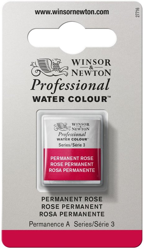 WINSOR & NEWTON Professional Watercolor 1/2 Cup 502 Permanent Pink