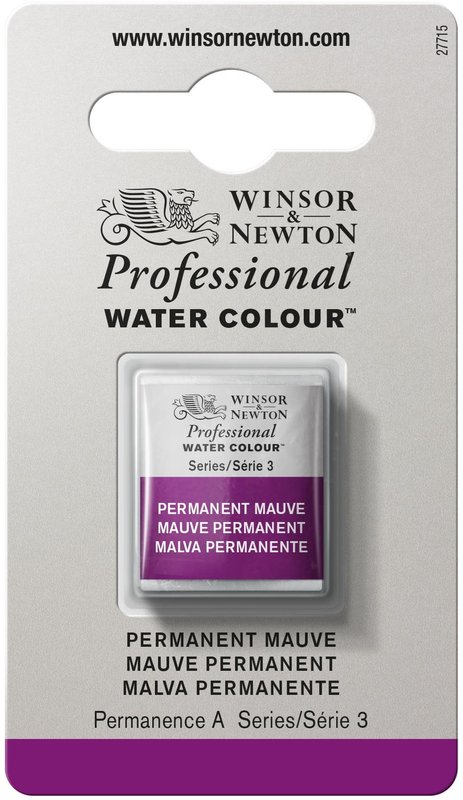 WINSOR & NEWTON Professional Watercolor 1/2 Bucket 491 Mauve Permanent