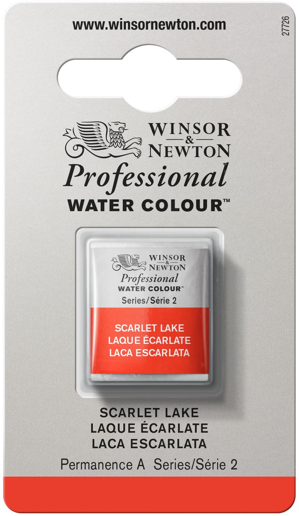 WINSOR & NEWTON W&N Pro Watercolour 1/2G 603 Laque Ecarlate Row