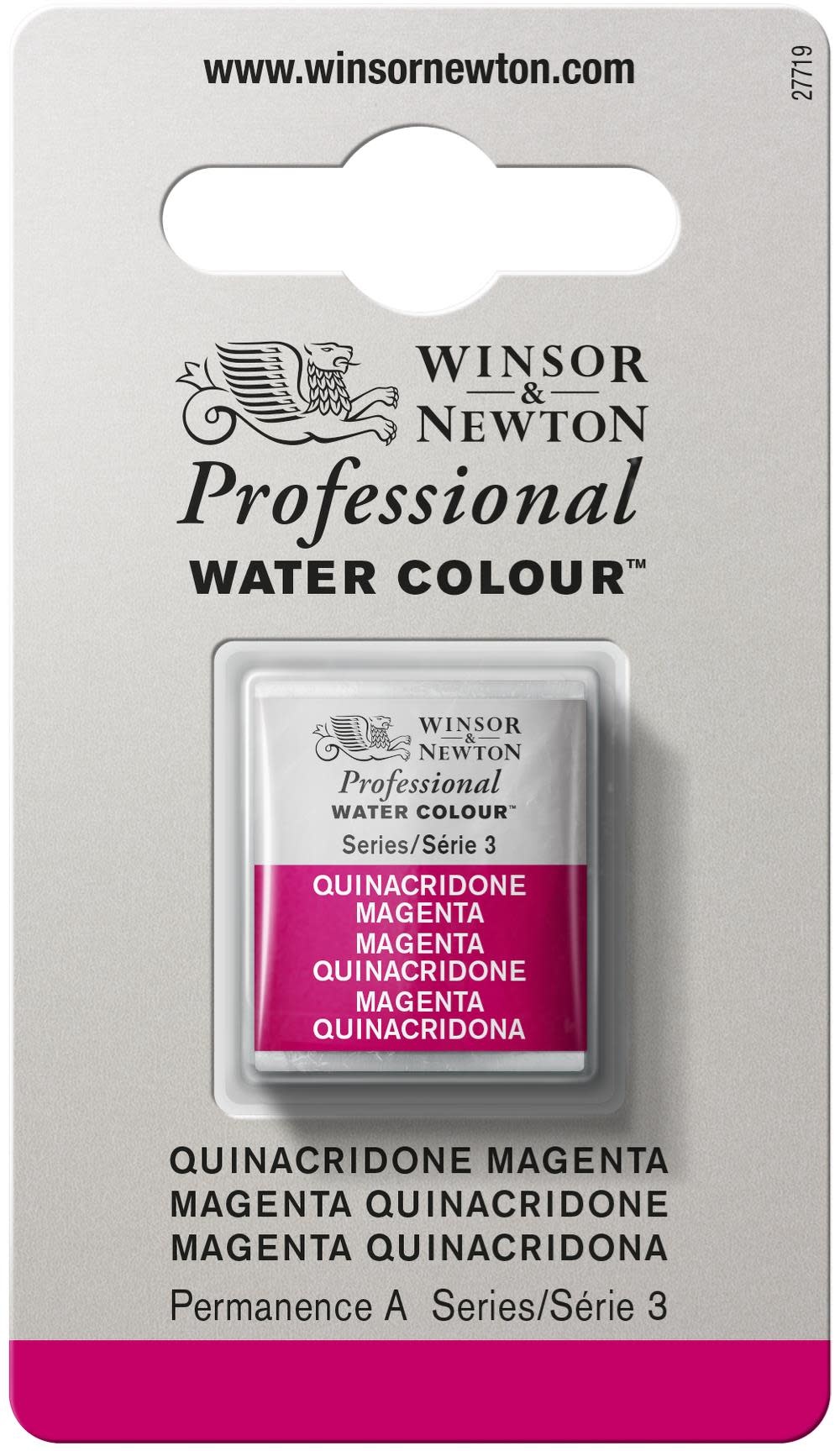 WINSOR & NEWTON Professional Aquarelle 1/2 Godet 545 Quinacridone Magenta