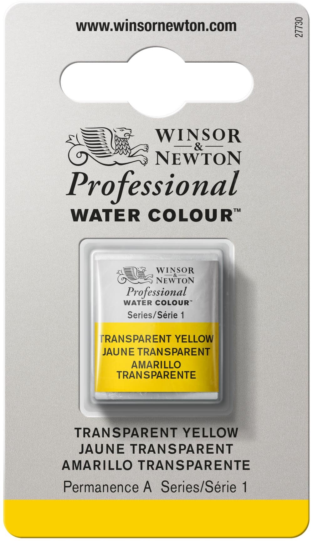 WINSOR & NEWTON Professional Aquarelle 1/2 Godet 653 Jaune Transparent