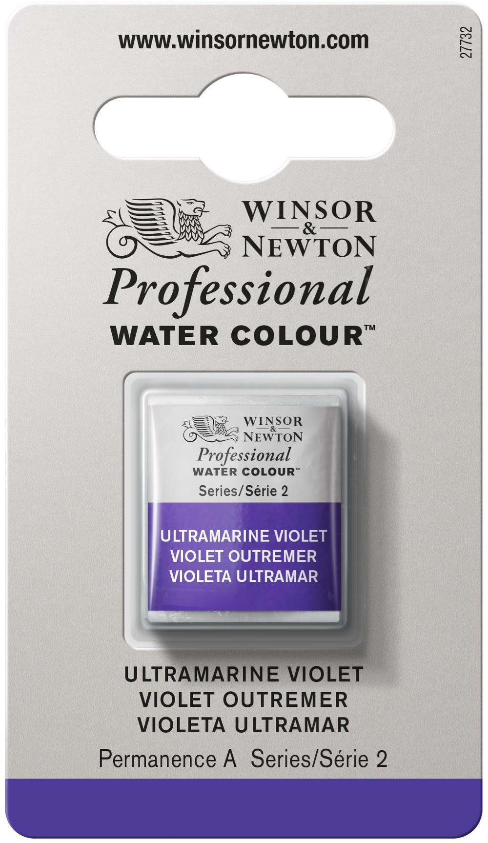 WINSOR & NEWTON Professional Aquarelle 1/2 Godet 672 Violet Outremer