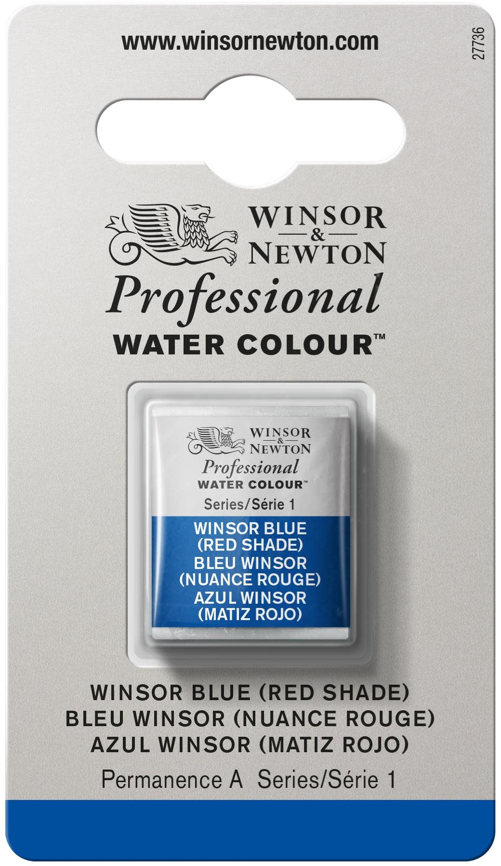 WINSOR & NEWTON Professional Aquarelle 1/2 Godet 709 Bleu Winsor N.Rouge