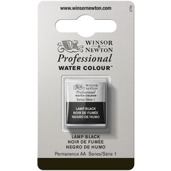 WINSOR & NEWTON Professional Aquarelle 1/2 Godet 337 Noir Fumée
