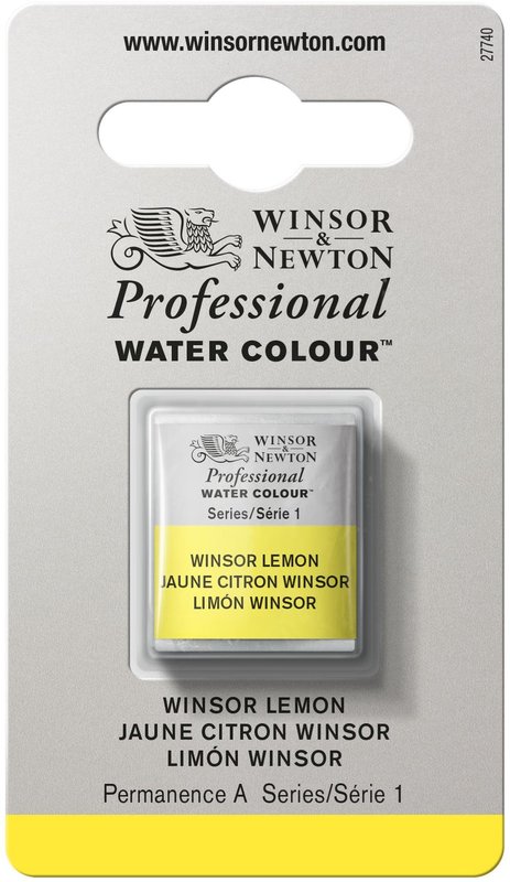 WINSOR & NEWTON Professional Aquarelle 1/2 Godet 722 Jaune Citron Winsor