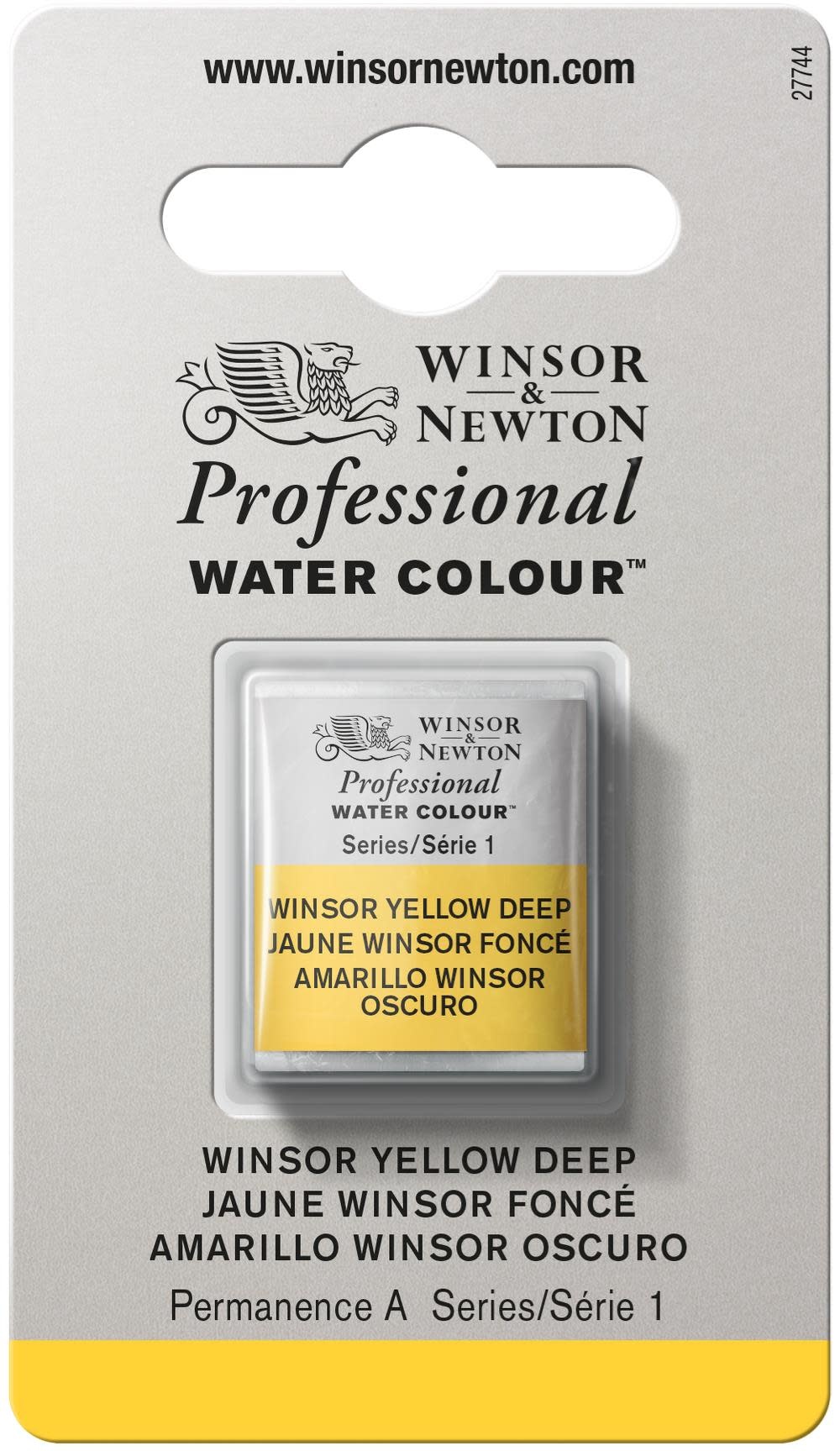 WINSOR & NEWTON Professional Aquarelle 1/2 Godet 731 Jaune Winsor Foncé