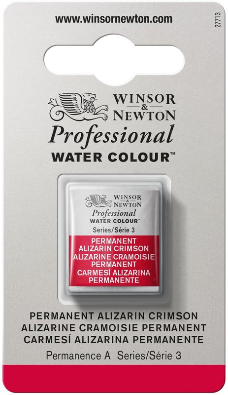 WINSOR & NEWTON Professional Aquarelle 1/2 Godet 466 Alizarine Cramoisie Permanent