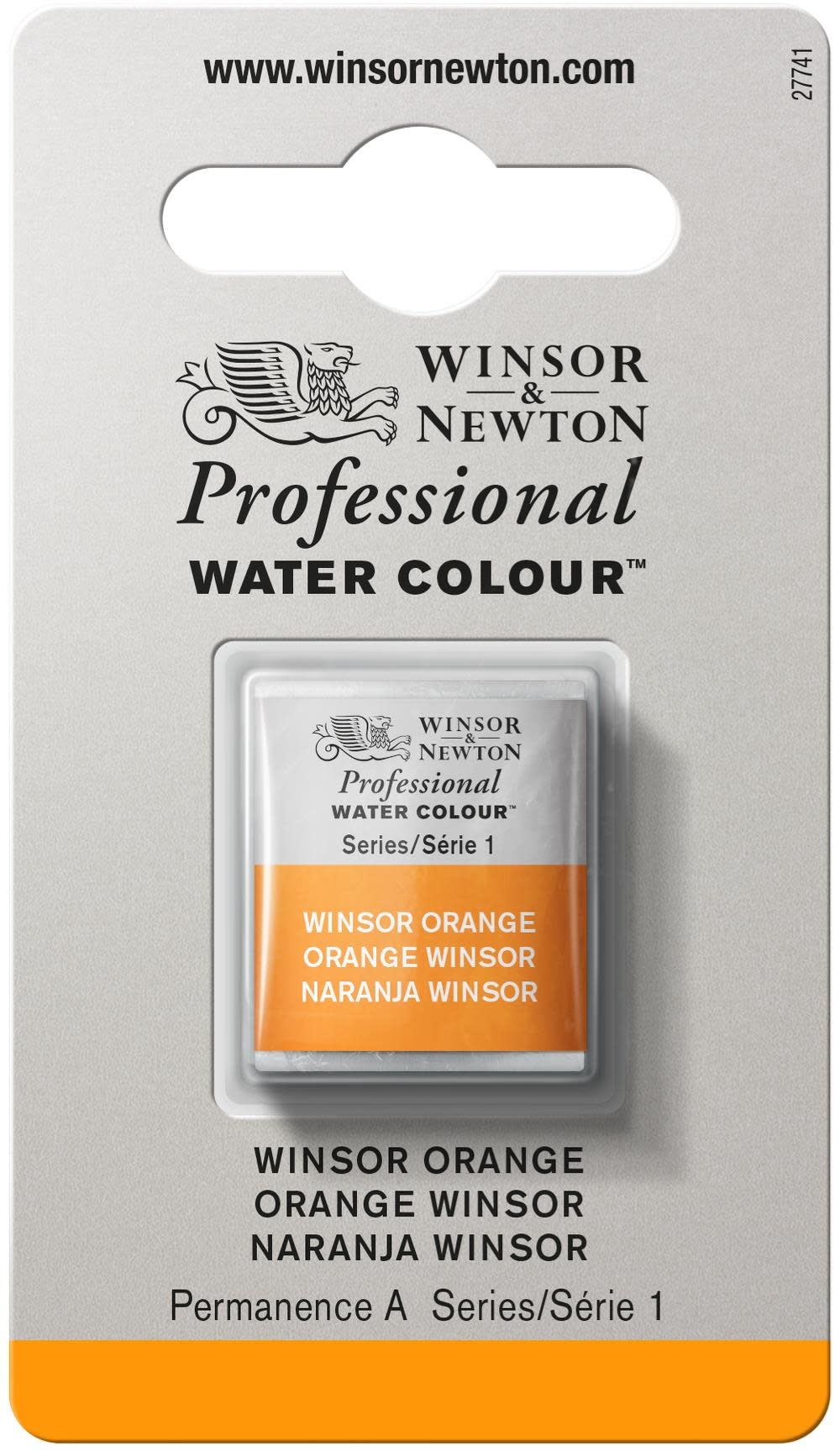 WINSOR & NEWTON Professional Aquarelle 1/2 Godet 724 Orange Winsor