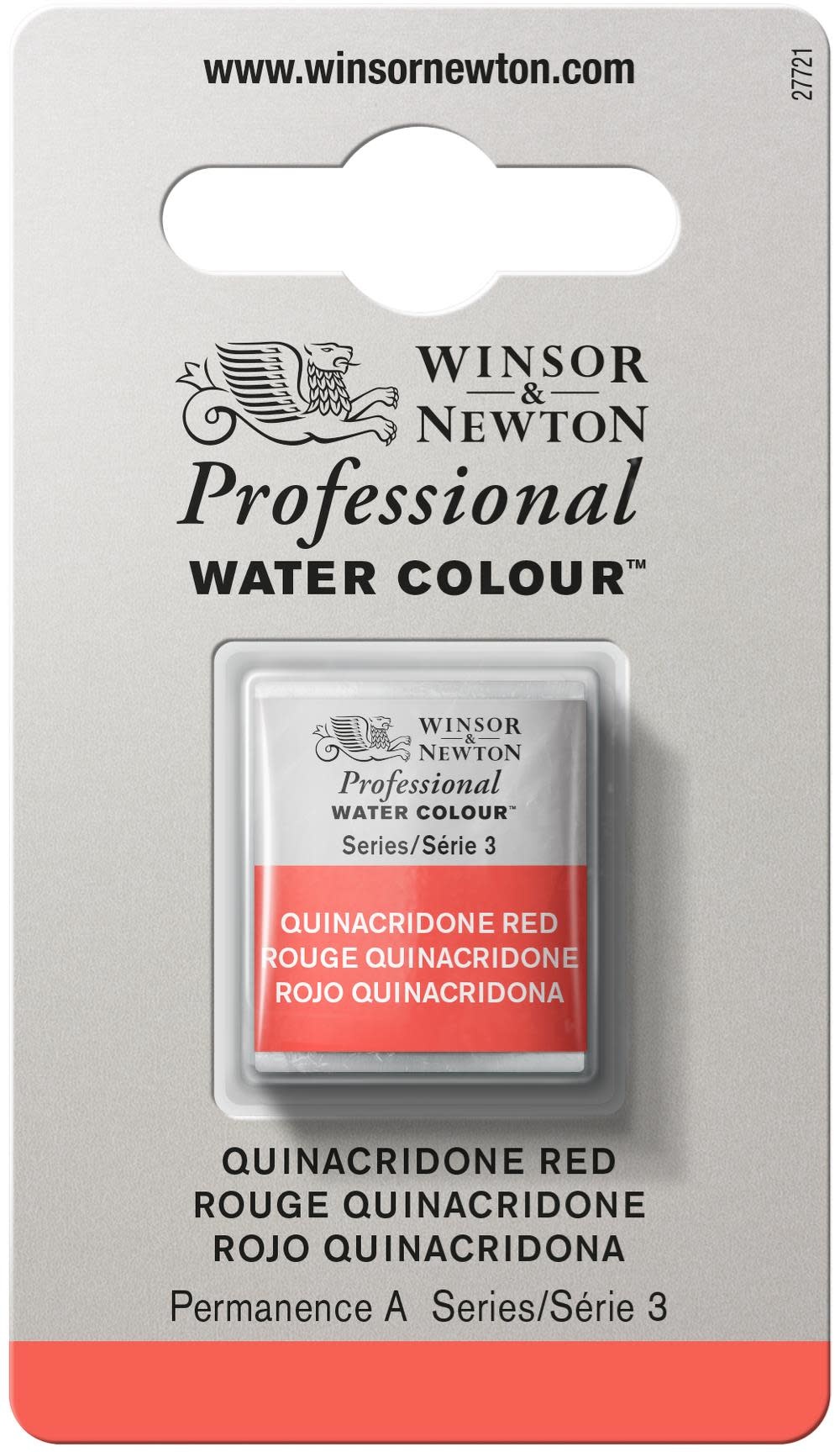 WINSOR & NEWTON Professional Aquarelle 1/2 Godet 548 Quinacridone Rouge