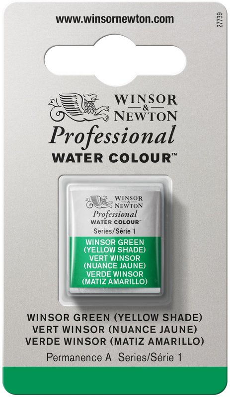 WINSOR & NEWTON Professional Aquarelle 1/2 Godet 721 Vert Winsor N. Jaune