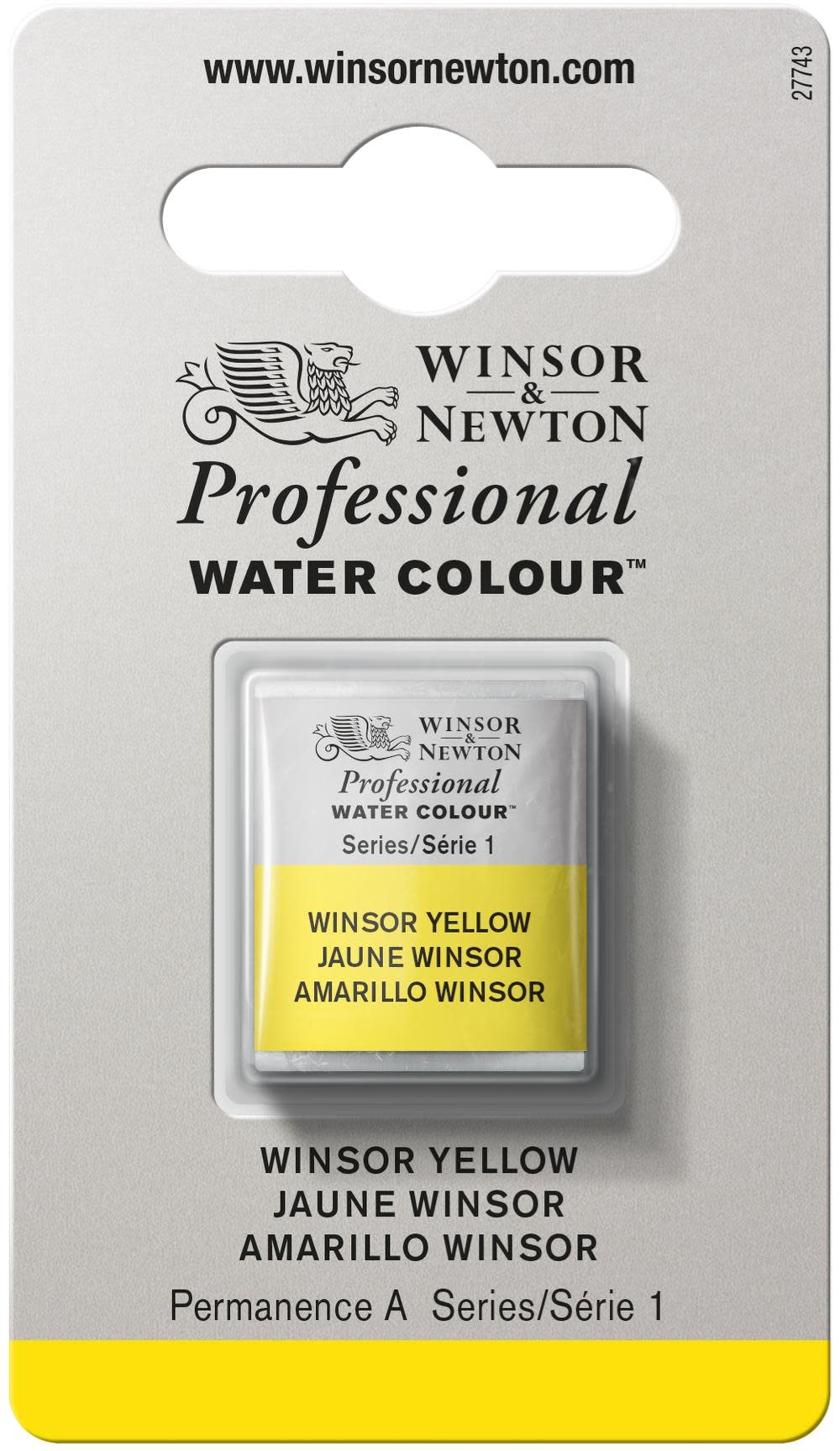 WINSOR & NEWTON Professional Aquarelle 1/2 Godet 730 Jaune Winsor