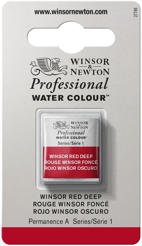 WINSOR & NEWTON Professional Aquarelle 1/2 Godet 725 Rouge Winsor Foncé
