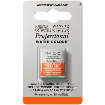 WINSOR & NEWTON Professional Aquarelle 1/2 Godet 723 Orange Winsor N.Rouge