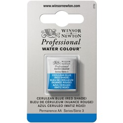 WINSOR & NEWTON Professional Aquarelle 1/2 Godet 140 Bleu Ceruleum N.Rouge