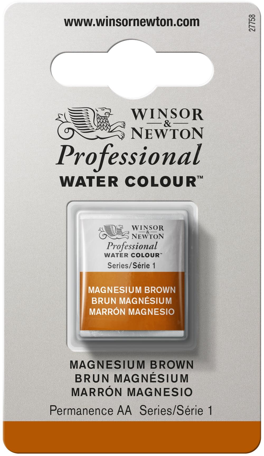 WINSOR & NEWTON Professional Aquarelle 1/2 Godet 381 Brun Magnésium