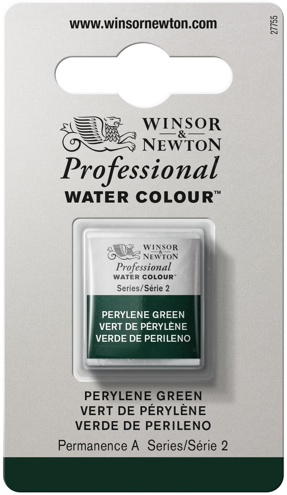 WINSOR & NEWTON Professional Aquarelle 1/2 Godet 460 Vert Perylène