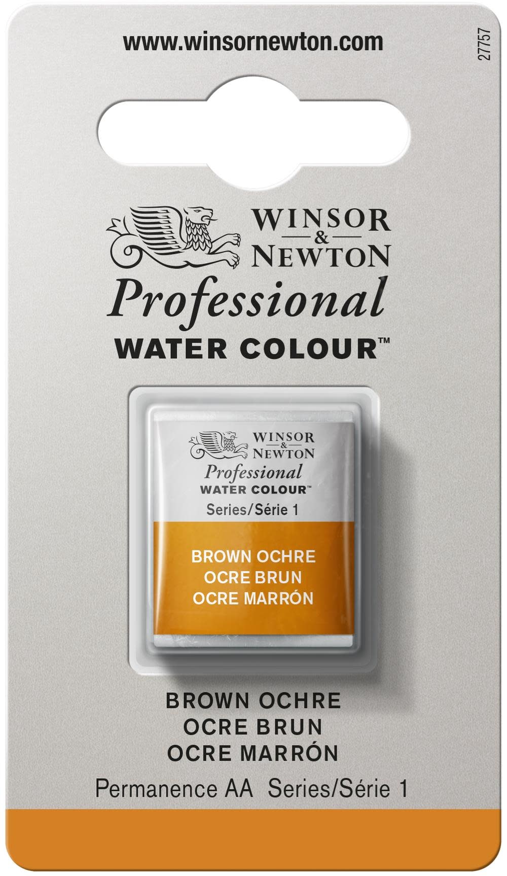 WINSOR & NEWTON Professional Aquarelle 1/2 Godet Brown Ochre