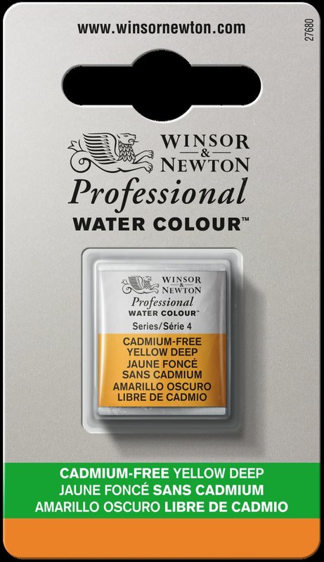 WINSOR & NEWTON Professional Aquarelle 1/2 Godet  891 Jaune foncé sans cadmium