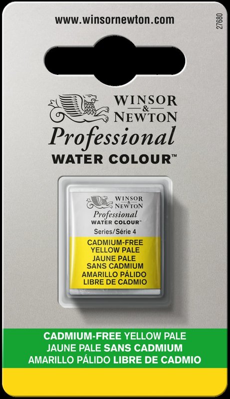 WINSOR & NEWTON Professional Aquarelle 1/2 Godet 907 Jaune pale sans cadmium
