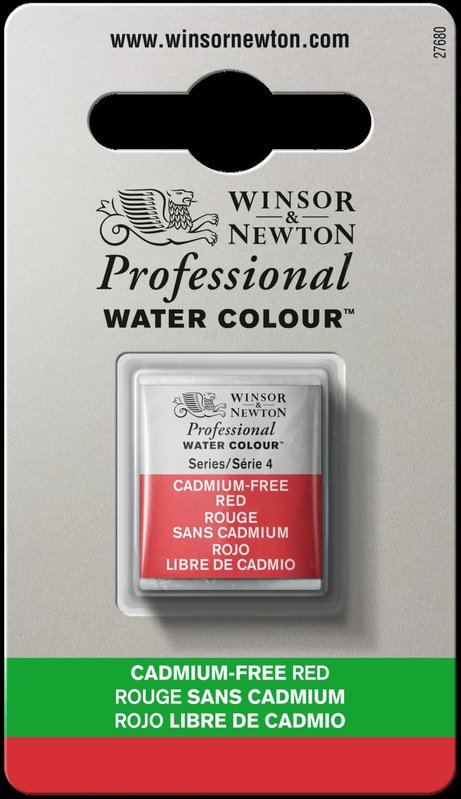 WINSOR & NEWTON Professional Aquarelle 1/2 Godet 901 Rouge sans cadmium