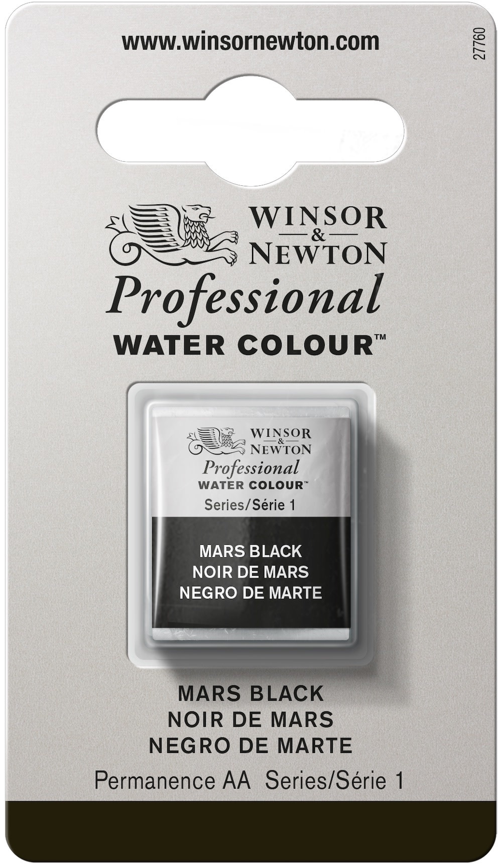 WINSOR & NEWTON Professional Aquarelle 1/2 Godet 386 Noir De Mars