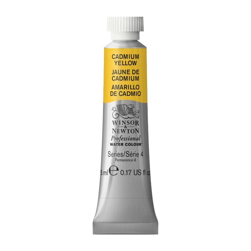 WINSOR & NEWTON Professional Aquarelle tube 5ml 108 Jaune de cadmium