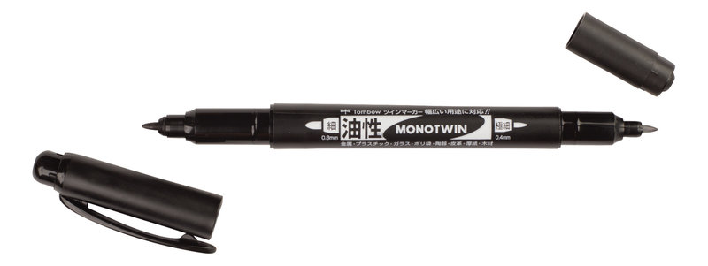 TOMBOW Marqueur Permanent, Mono Twin, Noir