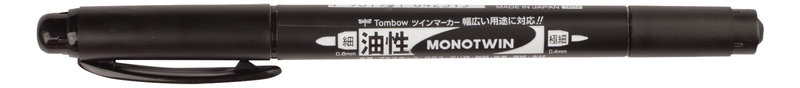TOMBOW Marqueur Permanent, Mono Twin, Noir