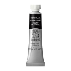 WINSOR & NEWTON Professional Aquarelle tube 5ml 331 Noir d'ivoire