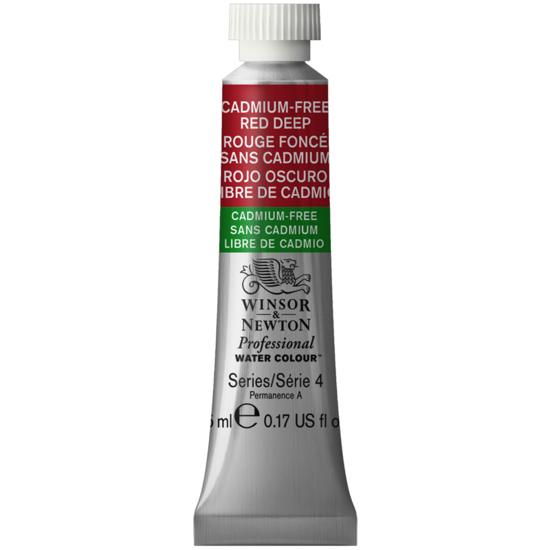 WINSOR & NEWTON Professional Aquarelle tube 5ml 895 Rouge foncé sans cadmium