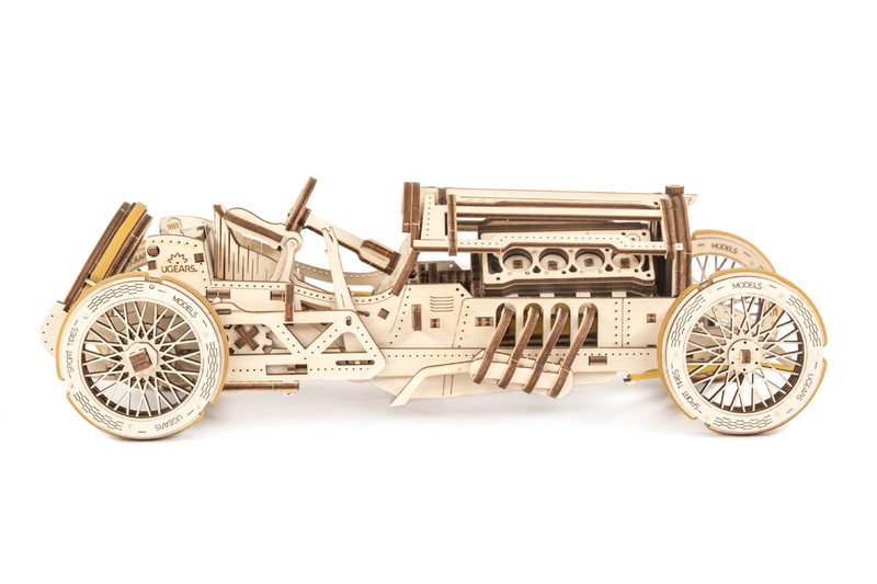 GRAINE CREATIVE Ugears U-9 Grand Prix Voiture Bois 348 Pièces 350X95X130Mm