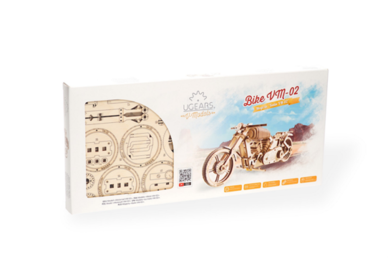 GRAINE CREATIVE Ugears Motorcycle Vm-02 Wood 189 Pieces 258x84x105Mm