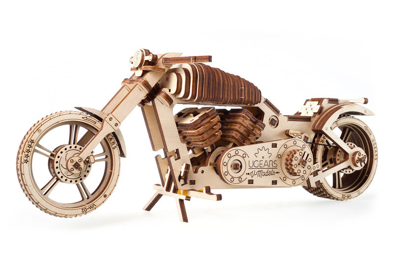 GRAINE CREATIVE Ugears Motorcycle Vm-02 Wood 189 Pieces 258x84x105Mm