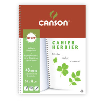 CANSON Cahier Herbier 24x32cm 180g/m² 24 Pages + 24 Intercalaires