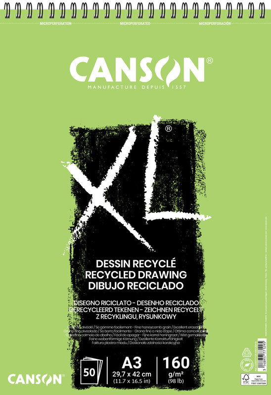CANSON Album 50Fl Xl®  A3 160G Recycle