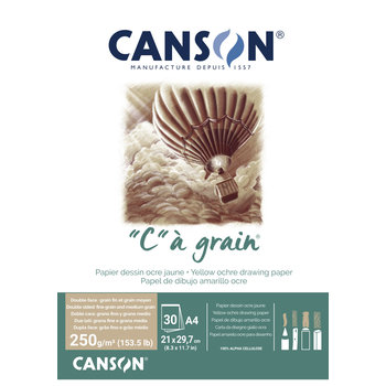 CANSON Bl 30Fl 'C' à grain ®  A4 250G Ocre