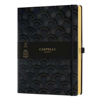 CASTELLI Carnet C&G Tres Grand Format Ligné Art Déco Gold