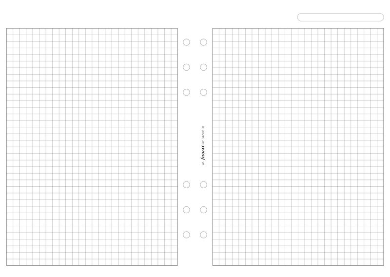 FILOFAX A5 Quadruled Sheets Refill Blc