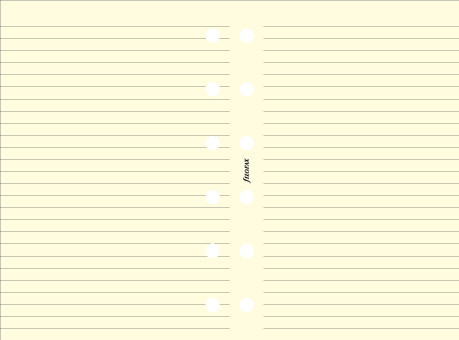 FILOFAX Feuilles de notes Lignées Crème Coton Pocket