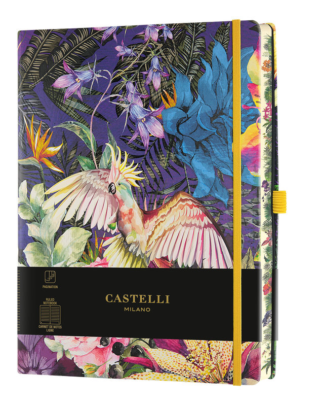 CASTELLI Carnet Eden Très Grand Format Ligne Cockatiel