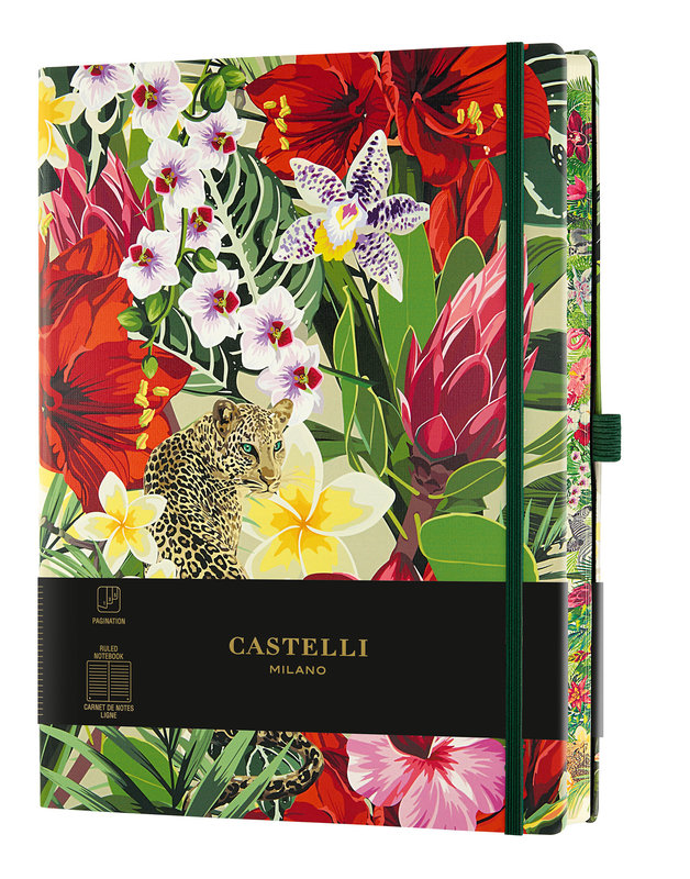 CASTELLI Carnet Eden Très Grand Format Ligné Léopard