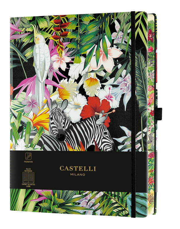 CASTELLI Carnet Eden Très Grand Format Ligné Zèbre