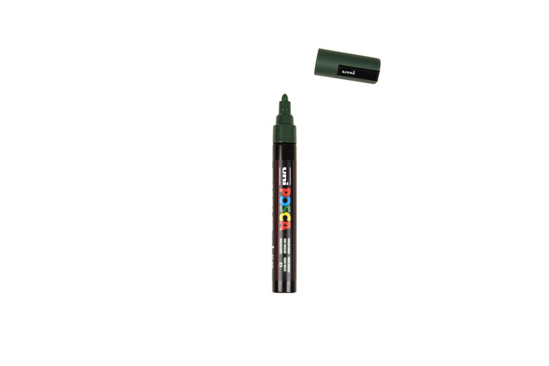 UNI-BALL Medium tapered tip marker PC5M VA Green English