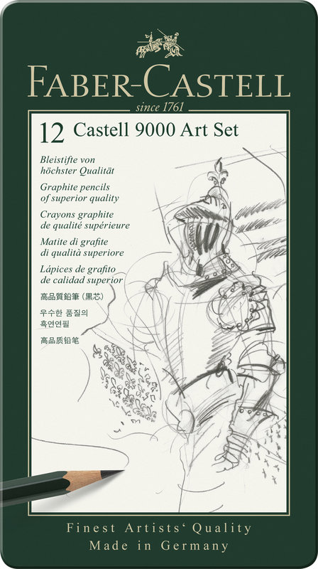 FABER CASTELL Crayon graph. Castell 9000 Art boîte métal 12x