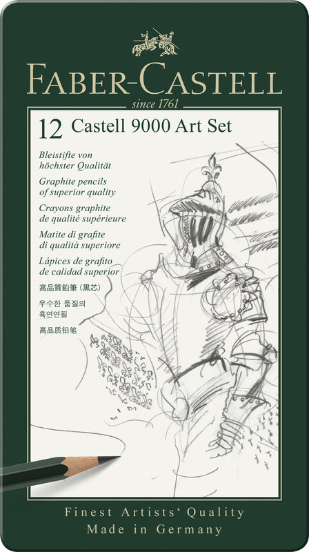 FABER CASTELL Graph. pencil Castell 9000 Art metal box 12x