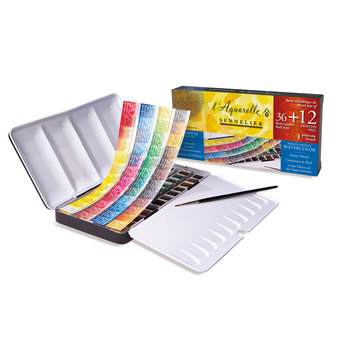 SENNELIER Boite aquarelle XF 36 1/2 godets + 12 offerts