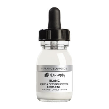 LEFRANC BOURGEOIS Encre de couleur Nan-King flacon 30ml Blanc